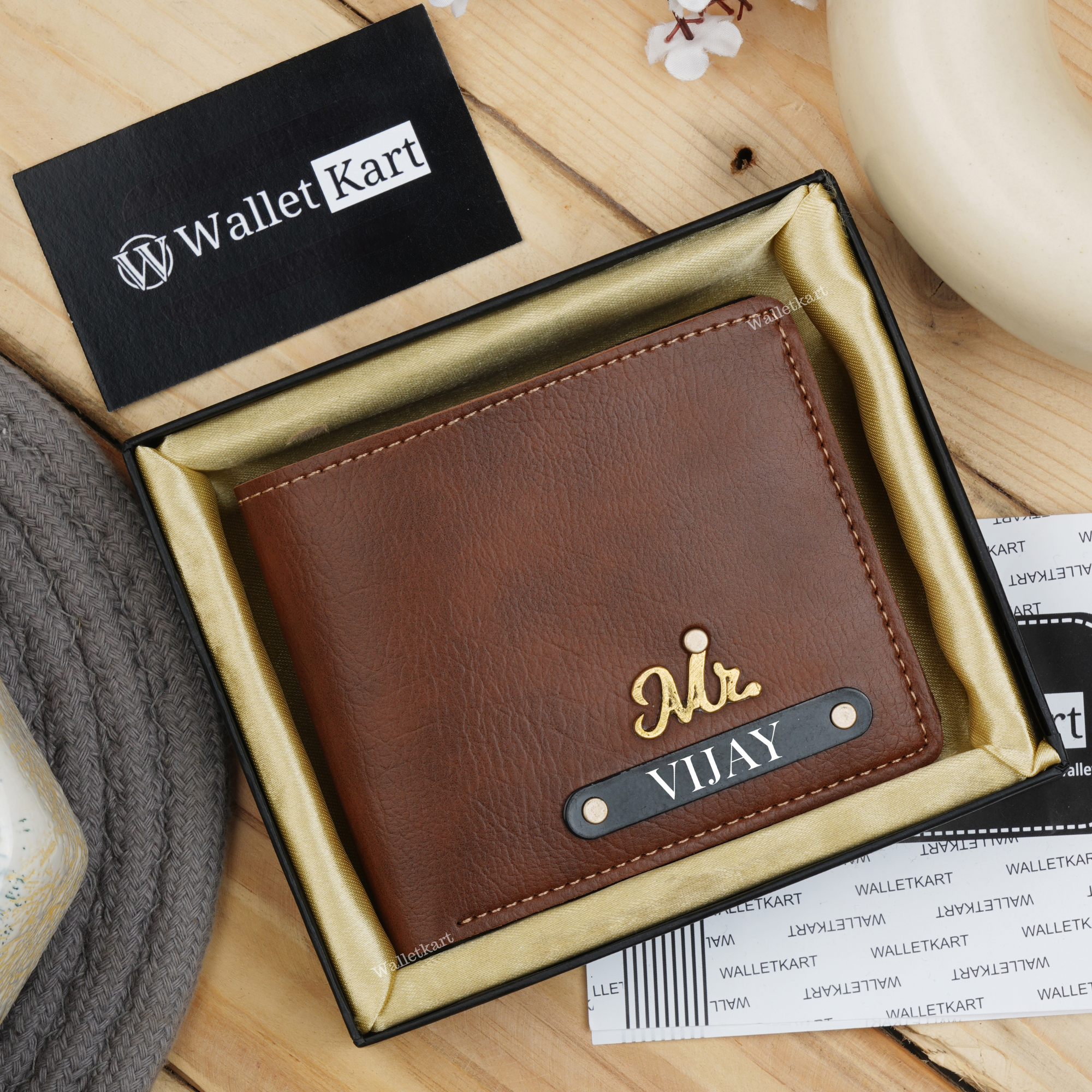 Personalized Leather Wallet for Men | Custom Engraved Wallet with Name | Birthday & Anniversary Gift