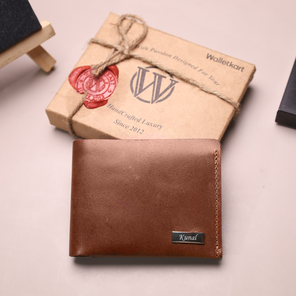 Customized Handcrafted Genuine Leather Men's Wallet, Gift for Boyfriend | Husband ( STYLE ID #23)