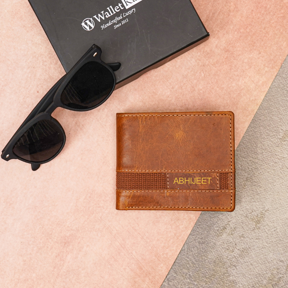 Customised Genuine Leather Men’s  RFID Protected Wallet  (STYLE ID #32)