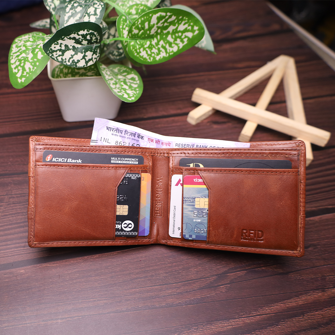 Custom Genuine Leather Men’s Wallet – Personalized Gift for Him STYLE ID #15)