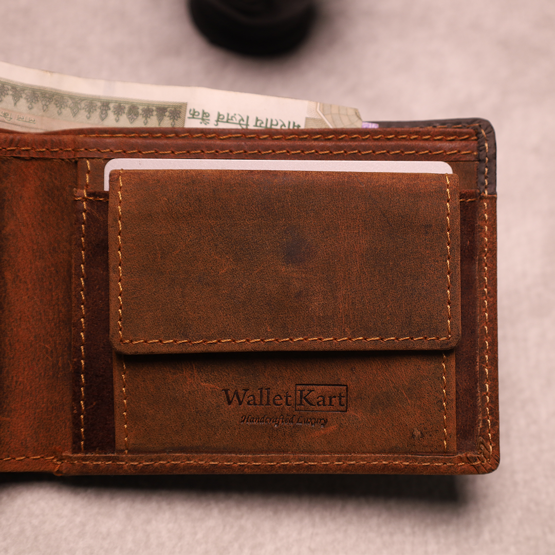 Custom Engraved Handcrafted  Genuine Leather Men’s Wallet | Elegant Gift Choice for Boyfriend Friend Husband Father & Son  (STYLE ID #24)